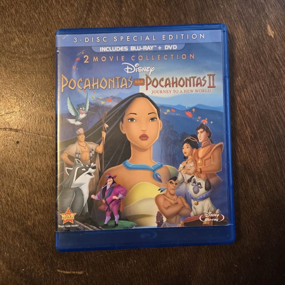 Disney Pocahontas 1 & 2-Movie Blu-ray Only